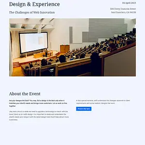 Event Landing Page