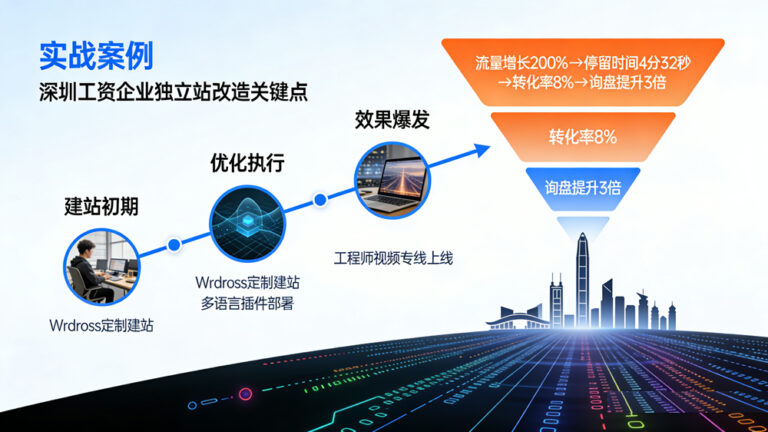 深圳一家工贸企业如何通过独立站将询盘提升3倍